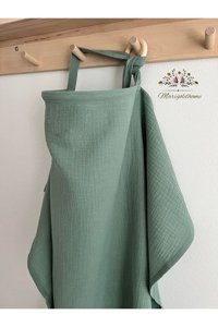 Marigoldhome Müslin 65x100 cm Yeşil Emzirme Önlüğü Örtüsü