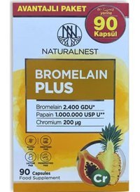 Naturalnest Bromelain Plus Ananas-Mango Vitamin 90 Adet Kapsül