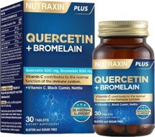 Nutraxin Quercetin+Bromelian Aromasız Yetişkin Vitamin 30 Adet Tablet