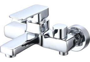 Fleko Rio 323 Krom Çift Delikli Aç Kapa Solo Kare Banyo Bataryası Gümüş