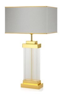 Foggia ABJ-KA01 Metal Gold-Krem Polyester Tek Ayak Abajur