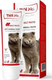 Biolive Tüy Yumağı Önleyici Yavru-Yetişkin Kedi Vitamini Macun 100 gr