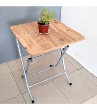 Tubix Katlanabilir Kare Suntalam 60x60 cm Kahverengi Bahçe Masası