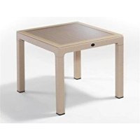 Xsay Confort Kare Rattan 90x90 cm Kahverengi Bahçe Masası