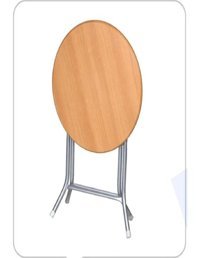 Xsay Katlanabilir Yuvarlak Ahşap 70 cm Kahverengi Bahçe Masası
