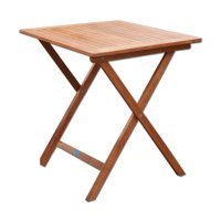 Sunfun Diana Katlanabilir Dikdörtgen Ahşap 65x65x75 cm Kahverengi Bahçe Masası