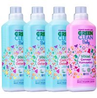 U Green Clean Baby 3x1 lt Sıvı Çamaşır Deterjan + U Green Clean Baby 4x1 lt Yumuşatıcı