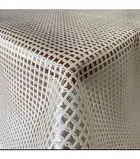 Yıldızhome Plastik 140x280 cm Dikdörtgen Şeffaf Masa Örtüsü Bej