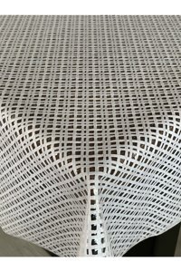 Yıldızhome Plastik 140x250 cm Dikdörtgen Masa Örtüsü Bej