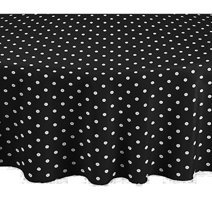 Zeren Home Pamuk-Polyester 150x150 cm Dertsiz Yuvarlak Masa Örtüsü Kırmızı-Siyah