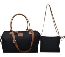 Babysi Mommy Bag Exclusive 2'li Su Geçirmez Suni Deri Bebek Omuz Çantası Siyah