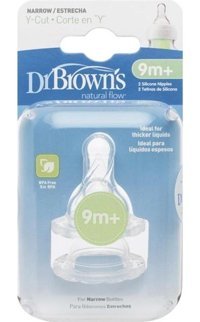 Dr. Brown's Silikon 9+ Ay Yavaş Akışkan Geniş Ağız Biberon Emziği