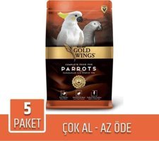 Gold Wings Premium Kabuklu Sade Vitaminli Yavru - Yetişkin Kuş Yemi 5 x 750 gr