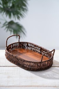 Acar Wicker Kahverengi Ekmek Kutusu