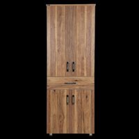 Bengi Ticaret 12688 4 Kapaklı 5 Raflı Çok Amaçlı Dolap Ceviz 180x56x35 cm