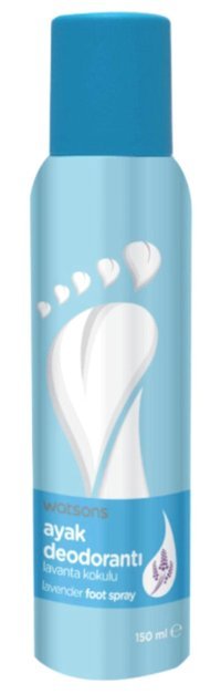 Watsons Ayak Deodorantı Pudrasız Ter Önleyici Antiperspirant Sprey Unisex Deodorant 150 ml