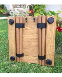 Cocorocco 50 cm x 50 cm Kare Ahşap Kahverengi Kamp Masası