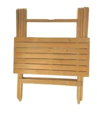 Woodenka Wooden 60 cm x 60 cm Kare Ahşap Kahverengi Kamp Masası