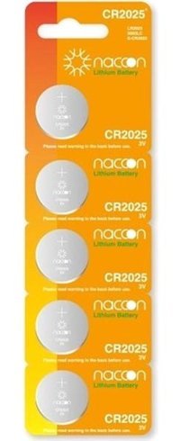 Naccon CR2025 3 V Lityum Düğme Pil 5'li