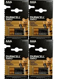 Duracell LR03 1.5 V 2400 mAh Alkalin AAA / İnce Kalem Pil 4x2'li