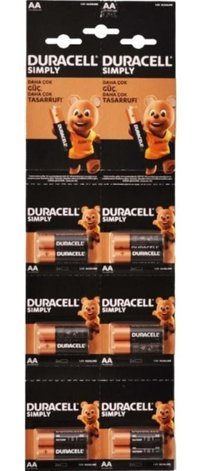 Duracell LR6 1.5 V 1500 mAh Alkalin AA / Kalem Pil 12'li