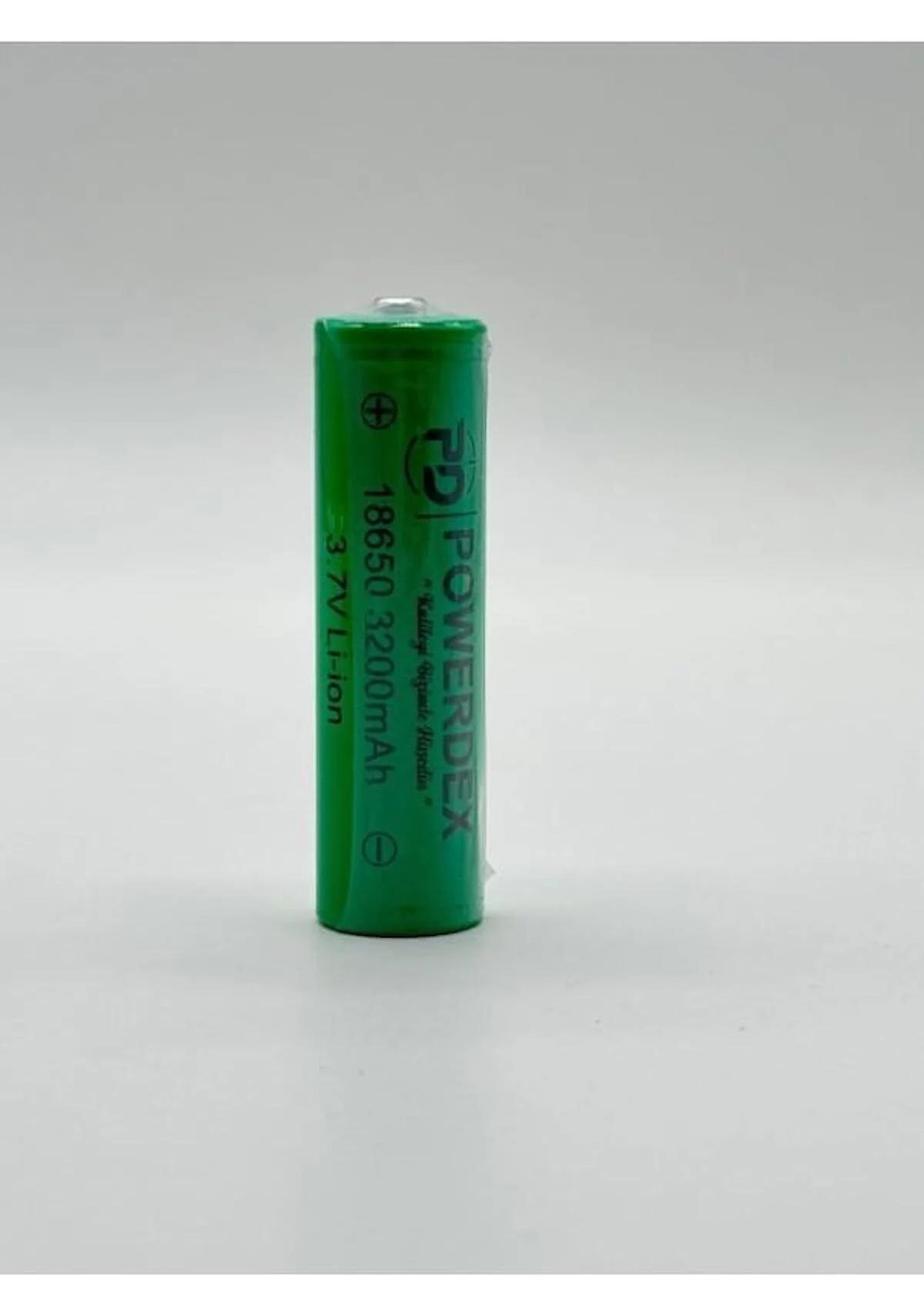 Powerdex 18650L 3.7 V 3200 mAh Li-ion Kalem Şarjlı Pil Tekli