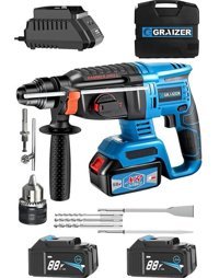 Graizer GRZ 8805 1150 W 4350 darbe/dk Akülü Şarjlı Kırıcı Delici Matkap