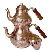 Binbir Trend Bakır Çaydanlık Bronz