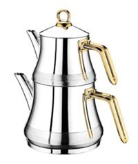 Remetta Camelia Gold Paslanmaz Çelik Çaydanlık Altın-Gri