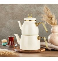Mea Concept Monde Emaye Çaydanlık Beyaz