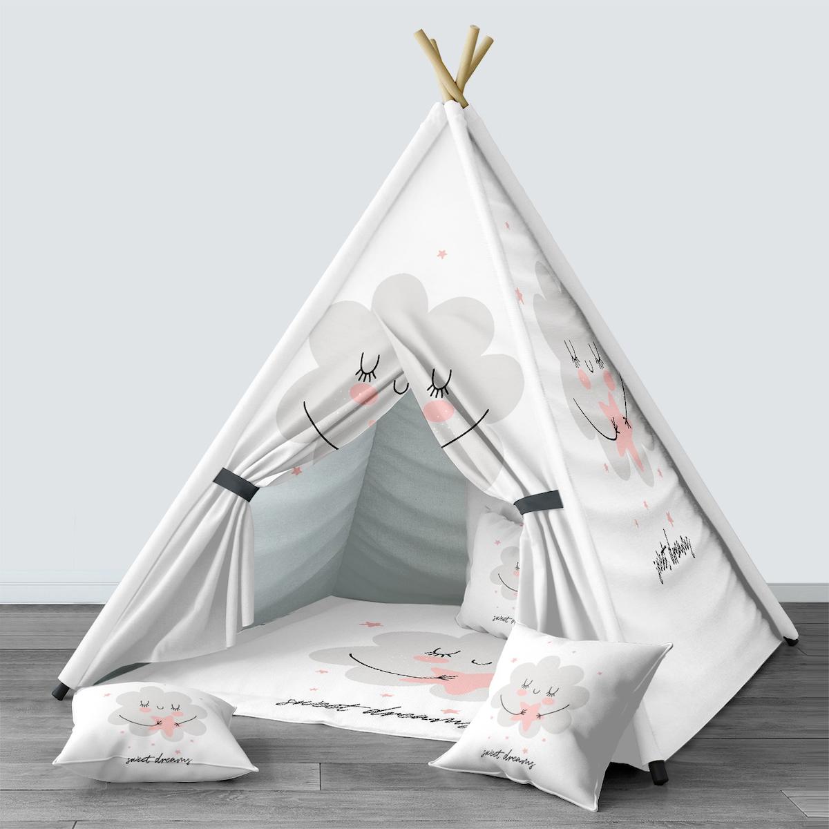 Tugu Home Baby Kızılderili Bisiklet 3+ Yaş Beyaz Unisex Oyun Çadırı