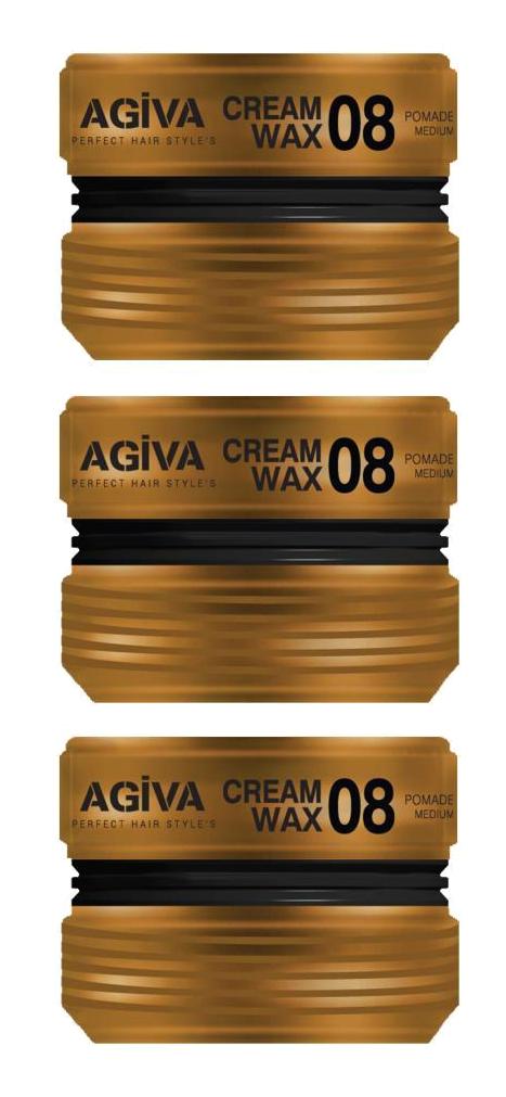 Agiva 08 Yellow Parlak Krem Orta Gliserinli 3x175 ml Wax