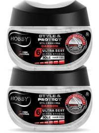Hobby Style & Protect Carbon No:6 Doğal - Mat Jel Ekstra Sert Bitkisel Keratin 2x250 ml Jöle