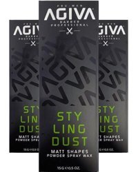 Agiva Styling Dust Siyah Mat Pudra Sert Hint Yağlı 3x15 gr Wax