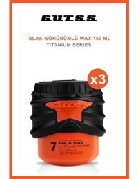 Gutss Titanium Aqua No:7 Doğal - Mat Krem Ekstra Sert Özel Formüllü 3x150 ml Wax