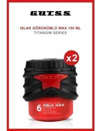 Gutss Titanium Aqua No:6 Doğal - Mat Krem Ekstra Sert Özel Formüllü 2x150 ml Wax