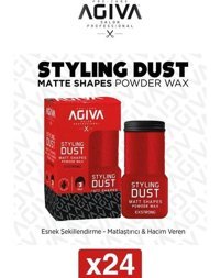Agiva Styling Dust Kırmızı Mat Pudra Ekstra Sert Özel Formüllü 24x20 gr Wax