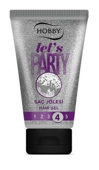 Hobby Let's Party Doğal - Parlak Jel Sert Gümüş Tozlu 150 ml Jöle