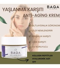 Baga Güneş Koruyuculu 35+ Tüm Ciltler Anti-Aging, Kırışıklık Giderici Yüz Krem 50 ml