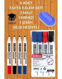 Globox 4'lü Doldurulabilir Silinebilir Renkli Tahta Kalemi