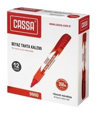Cassa 12'li Doldurulabilir Silinebilir Kırmızı Tahta Kalemi