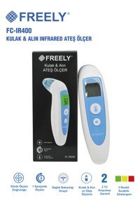 Freely FC-IR400 Hem Kulaktan Hem Alından Temassız Dijital Kulak İçi Çocuk-Yetişkin Ateş Ölçer