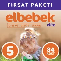 Elbebek Elite Junior 5 Numara Cırtlı Bebek Bezi 84 Adet