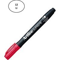 Artline Supreme 12'li Neon Kırmızı Kesik Uçlu Fosforlu Kalem Seti