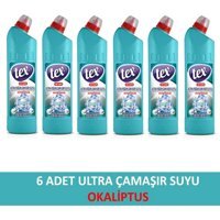 Tex Ultra Okaliptus Banyo-Mutfak İçin Konsantre Jel Çamaşır Suyu 6x750 ml