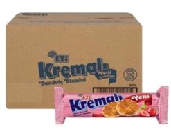 Eti Kremalı Çilek Kremalı Bisküvi 24x77 gr