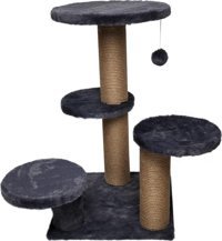 Dubex Oturaklı Oyuncaklı Merdivenli Katlı 71 cm Kedi Tırmalama Evi