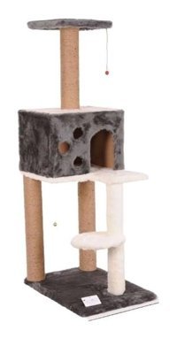 Cat Hause S09 Oturaklı Oyuncaklı Merdivenli Katlı 124 cm Kedi Tırmalama Evi