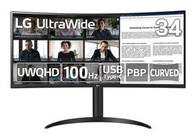 LG 34WR55QC-B 100 Hz 5 ms 34 inç WQHD Curved VA VGA HDMI Freesync G-Sync 3440 x 1440 px LED Monitör