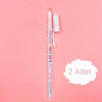 Pensan Neon Jel 2801 Tek Renkli 1 mm Beyaz 2'li Tükenmez Kalem